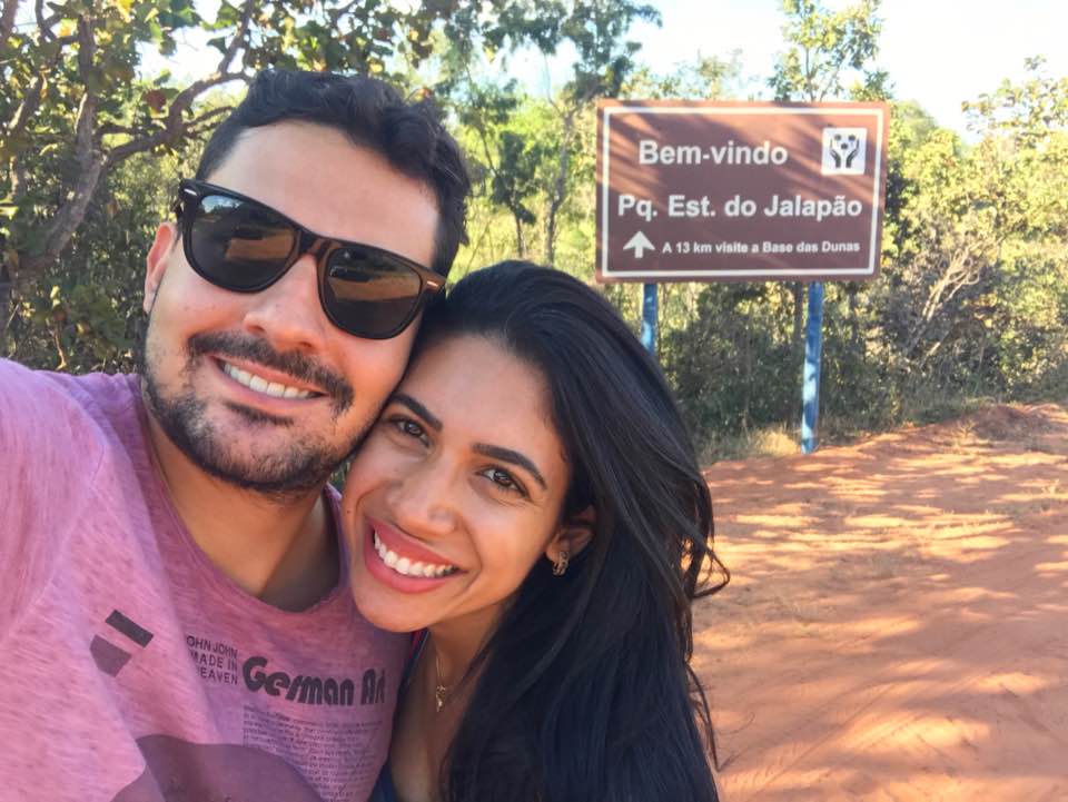 Placa indicativa de que você chegou no Parque Nacional do Jalapão