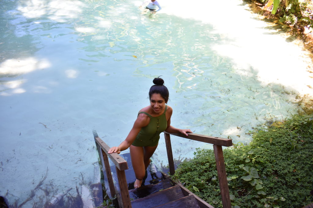 Literalmente sozinha no Fervedouro Bela Vista