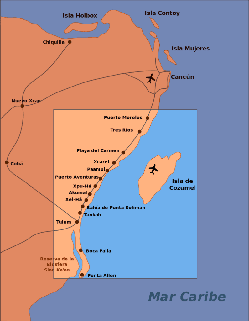 Mapa - Riviera Maya