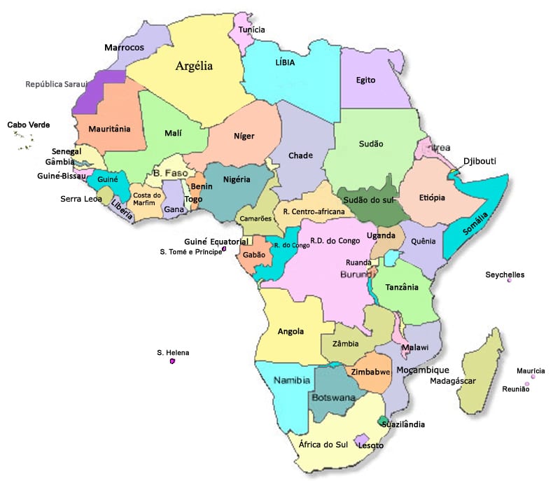 Mapa - ÁFRICA - África do Sul