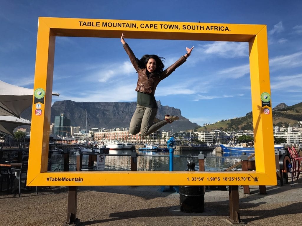 "Cartão postal" Table Mountain no Waterfront